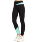 Лосины с высокой талией черные с мятным Vibe Crazy Fit