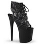Ботильоны на платформе Pleaser черные FLAM896LC/BM/M