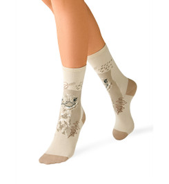 Носки бежевые страус Mini Style 4601 Minimi