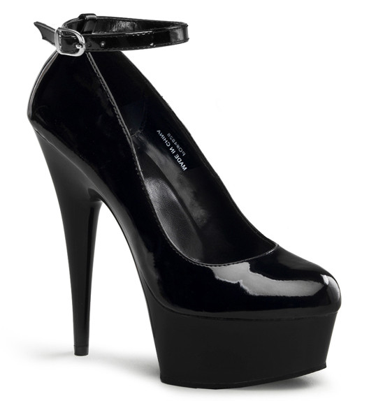 Туфли Pleaser черные DEL686/B/M