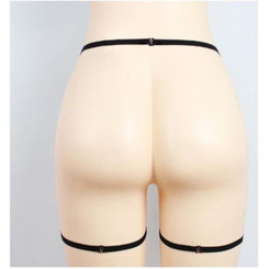 Пояс с гартерами черный эластичный