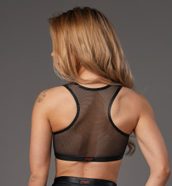 Топ черный с эффектом кожи Anela Polerina