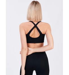 Топ спортивный черный Crossback
