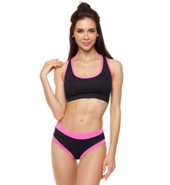 Топ черный с розовым Champion