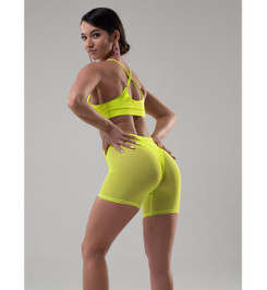 Велосипедки желтые из сетки Shadow Миди I-Style