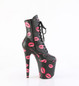 Ботильоны на платформе Pleaser черные FLAM1020KISS/BPU/M