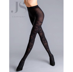 Колготки черные FLORAL 02 Gatta