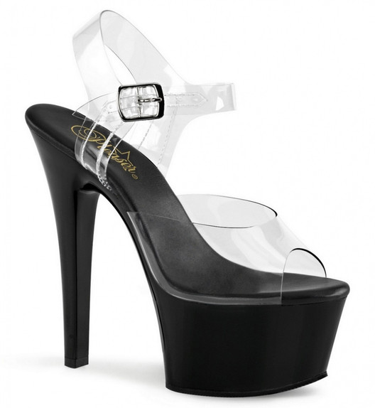 Босоножки Pleaser черные ASP608/C/B 