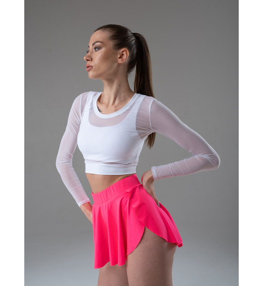 Лонгслив белый из сетки Shadow I-Style