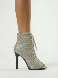 Туфли Хилсы Estrella Pro серая змеиная кожа ESP910GRSN