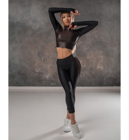 Лосины укороченные Move UP "Black & Brown Skin" Bona Fide