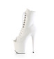 Ботильоны на платформе Pleaser белые матовые FLAM1021/WPU/M