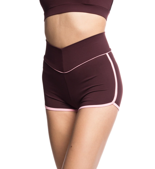 Шорты бордо с нежно-розовым Play Up