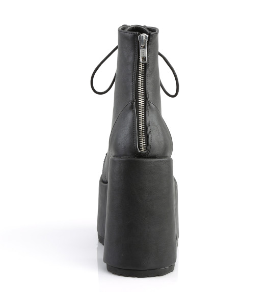 Ботинки на шнуровке Pleaser черные матовые CAM203/BVL