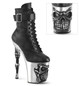 Ботильоны на платформе Pleaser черные RAPT1020STR-02/BPU/S