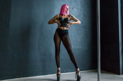 Лосины черная сетка Classic StripBoutique