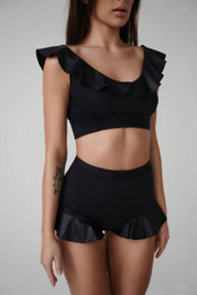 Шорты черные с воланами Sun mix Shark