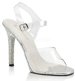 Босоножки Pleaser со стразами GALA08DM/C/SMCRS