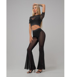 Брюки клеш черные Disco I-Style