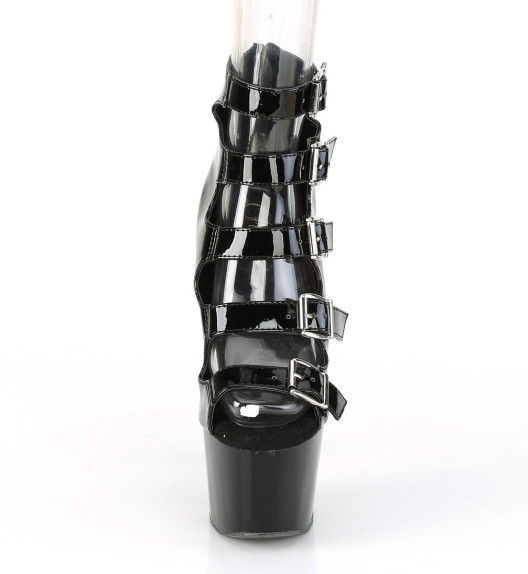 Ботильоны на платформе Pleaser черные ADO700-33/B/M