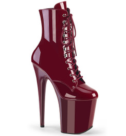 Ботильоны на платформе Pleaser бордовые FLAM1020/BY/M