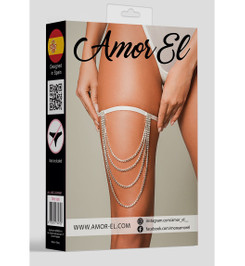 Украшение на ногу с цепочками из кристаллов