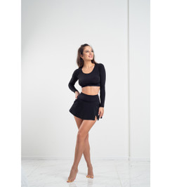 Шорты юбка черные Liga I-Style