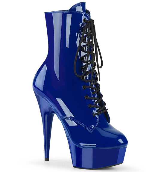 Ботильоны на платформе Pleaser синие DEL1020/RYBL/M