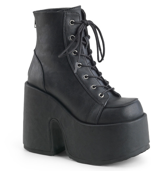 Ботинки на шнуровке Pleaser черные матовые CAM203/BVL
