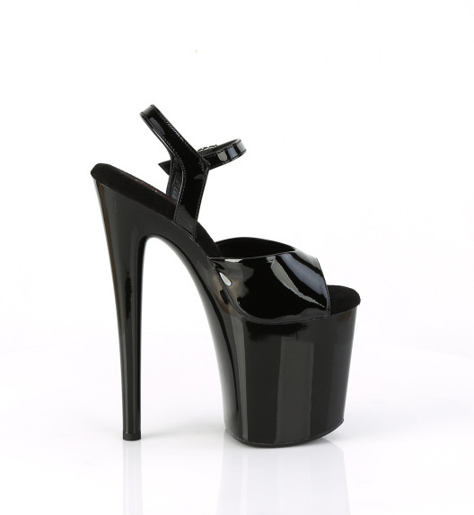 Босоножки на платформе Pleaser черные NAU809/B/M