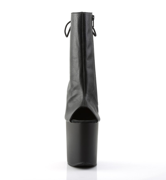 Ботильоны на платформе Pleaser черные матовые FLAM1018/BPU/M