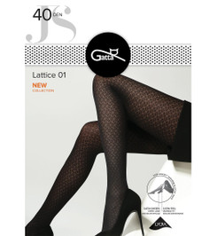 Колготки черные LATTICE 01 Gatta