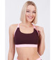 Топ спортивный бордо с нежно-розовым Crossback