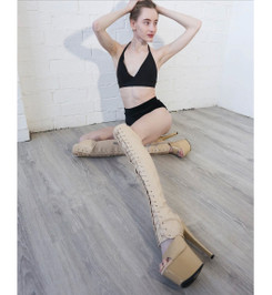 Краги с наколенниками бежевые