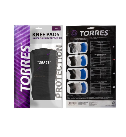 Наколенники черные Torres Slim