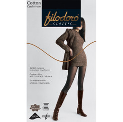 Колготки черные COTTON CASHEMIRE Filodoro Classic