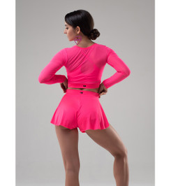 Лонгслив розовый из сетки ShadowI-Style