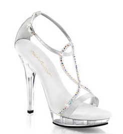 Туфли Pleaser серебряные LIP156/SSA/C