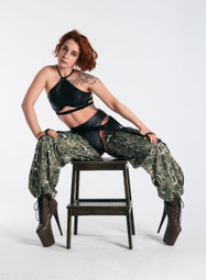 Топ черный под кожу Bunny EXORCE