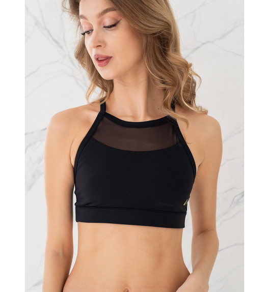 Топ черный с сеткой Hero I-Style