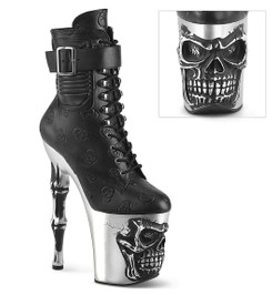 Ботильоны на платформе Pleaser черные RAPT1020STR-02/BPU/S