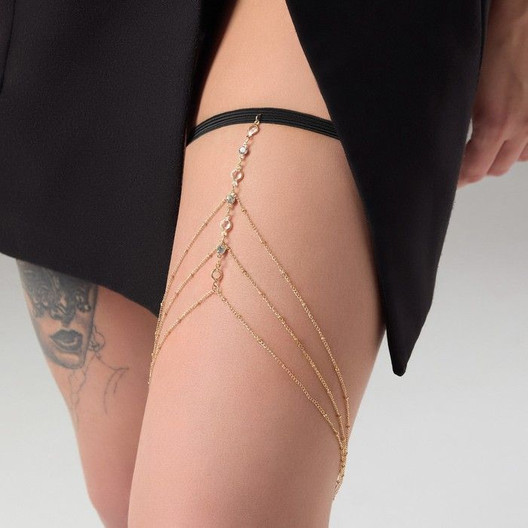 Украшение на бедро золотистое