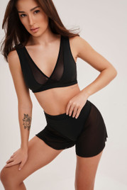 Топ черная сетка Serinity Shark