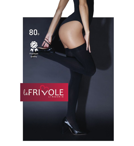 Чулки черные плотные Le Frivole