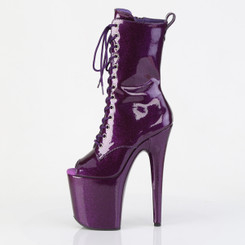 Ботильоны на платформе Pleaser фиолетовые с блеском FLAM1041GP/PPG/M