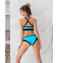 Топ голубой с сеткой Hero I-Style