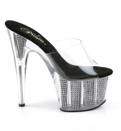 Сабо на платформе Pleaser прозрачные ADO701SRS/C/B