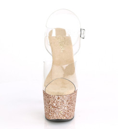 Босоножки Pleaser розовое золото ADO708LG/C/ROGLDG