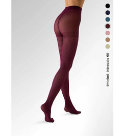 Колготки бордовые INTRECCIO 60 Minimi