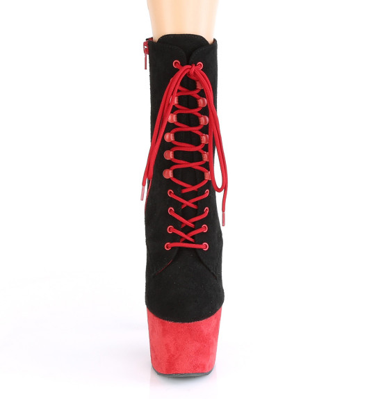 Ботильоны на платформе Pleaser черные с красным ADO1020FSTT/BFS/RFS